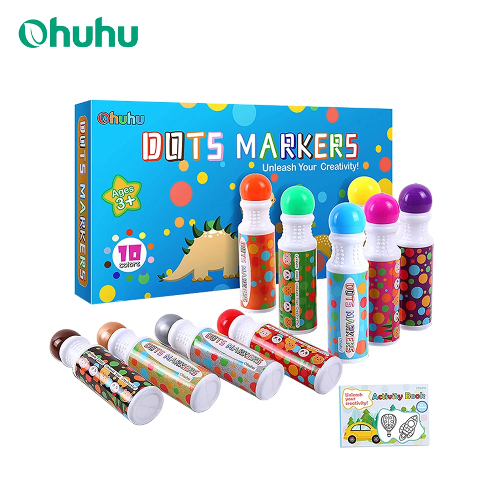 caneta ohuhu dot makers bingo mini caneta graffiti fluindo caneta assinatura de pintura lavavel caneta aquarela ferramentas de pintura infantil para criancas 01