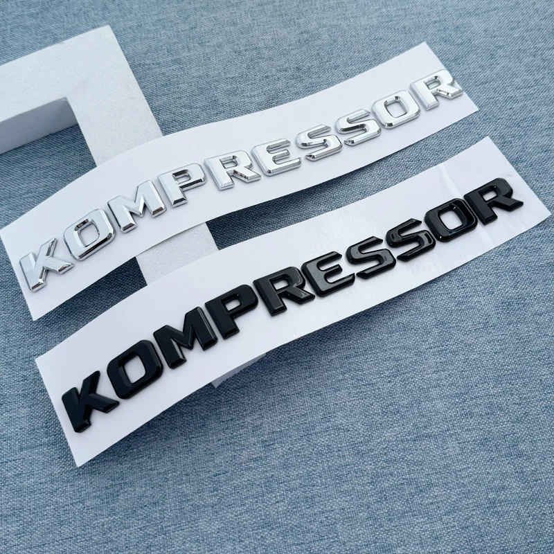 3d ABS cromo negro Logo Kompressor letras emblema del maletero del coche para C E SLK 230 200 C230 C180 C200 Kompressor pegatina