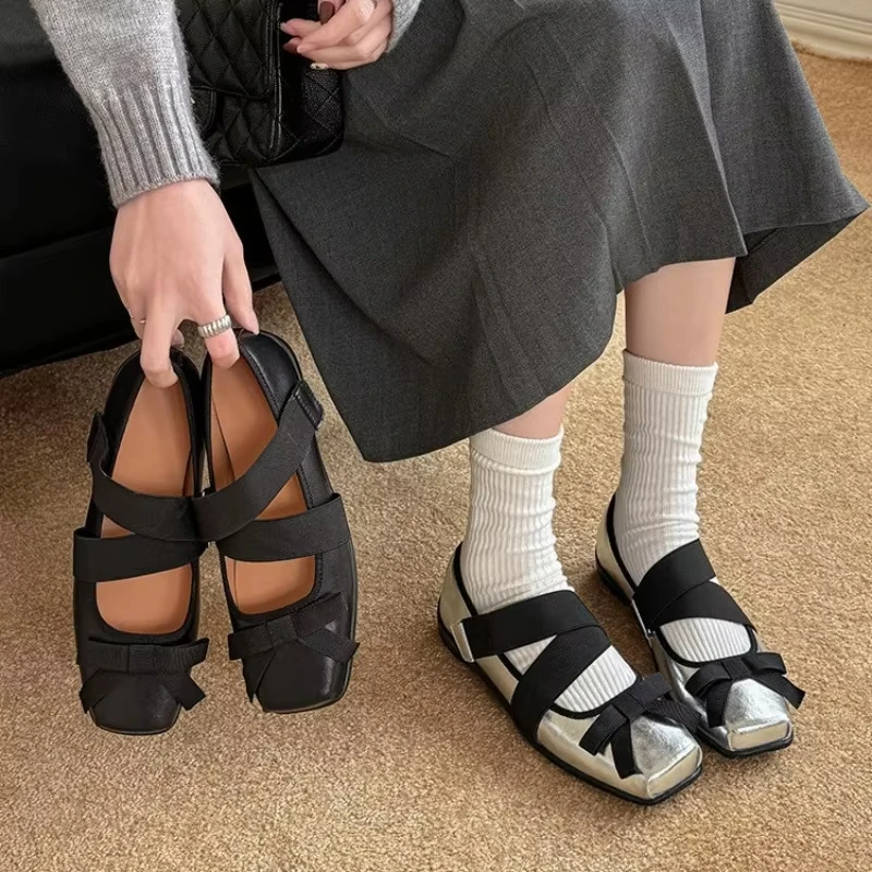 

Women's Ballet Flats Shoes Woman Spring Summer 2025 Casual Sneakers Sandals Fashion Barefoot Ballerina Comfortable Elegant Pumps