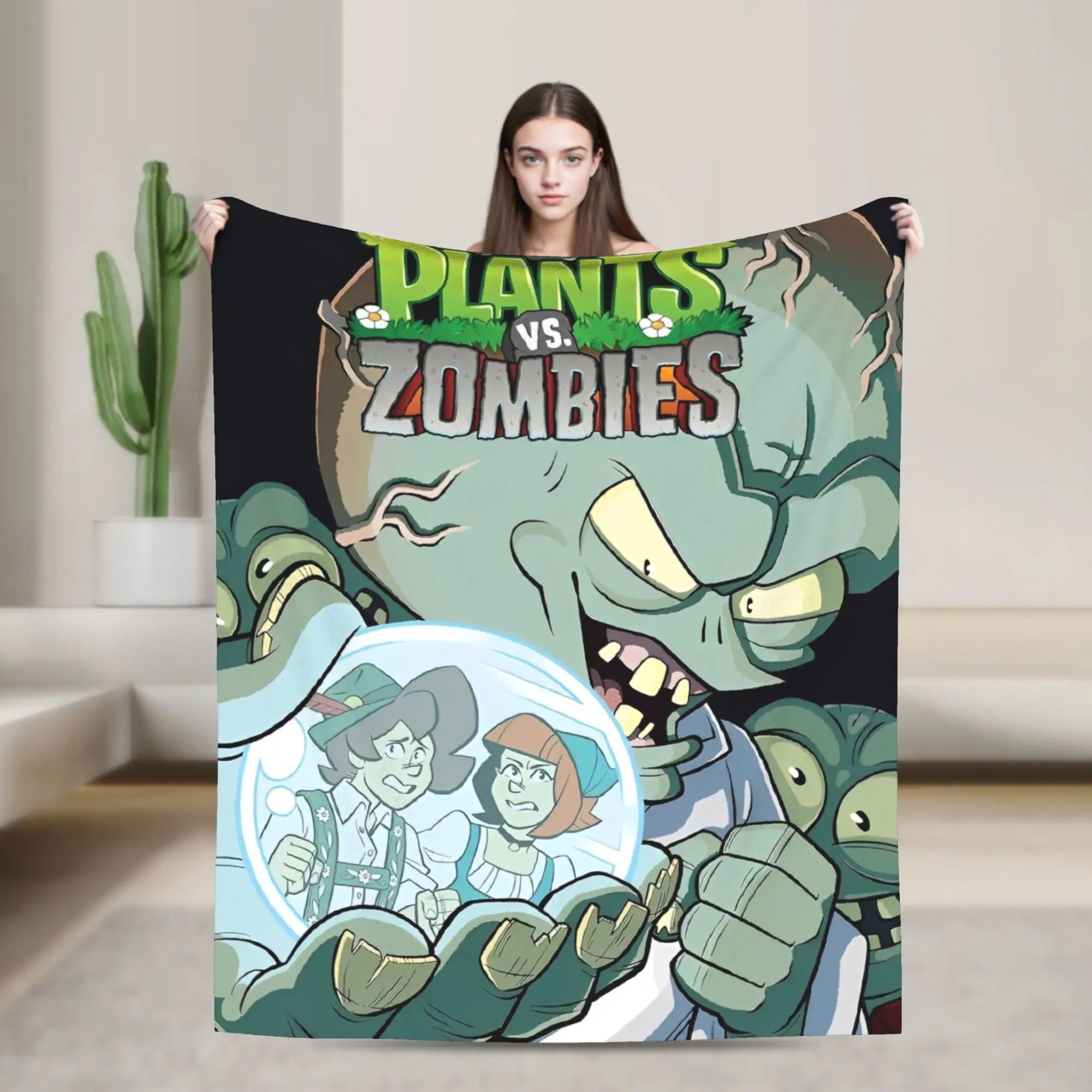 لعبة P-Plants-vs-Zombie بطانية ناعمة دافئة السفر مكتب أفخم رمي بطانية ديكور المنزل الفانيلا المفرش أريكة غطاء سرير #1