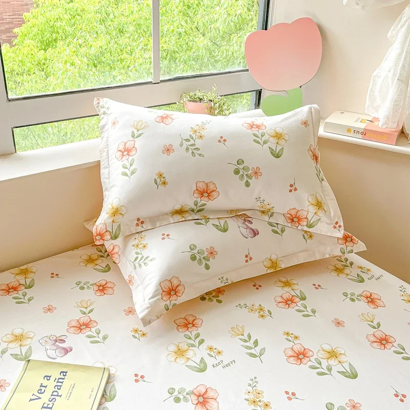 

MissDeer 100% Cotton Pillowcase 2pcs Pillow Cover Skin-friendly Cushion Cover 48x74cm Pillowslip Home Pillow Case funda cojin