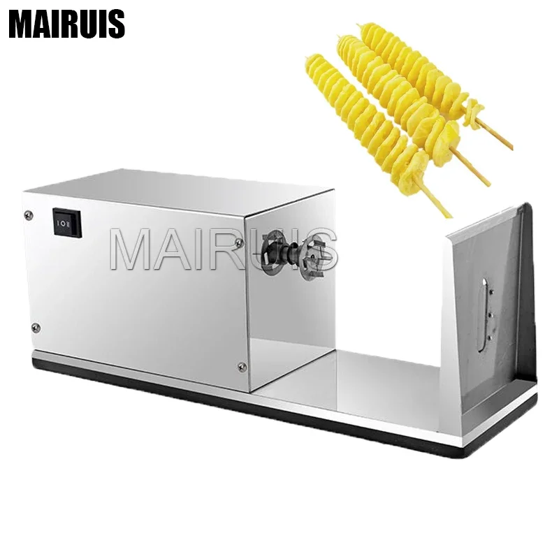 Commercial Street Food Stainless Steel Electric Potato Tower Making Machine