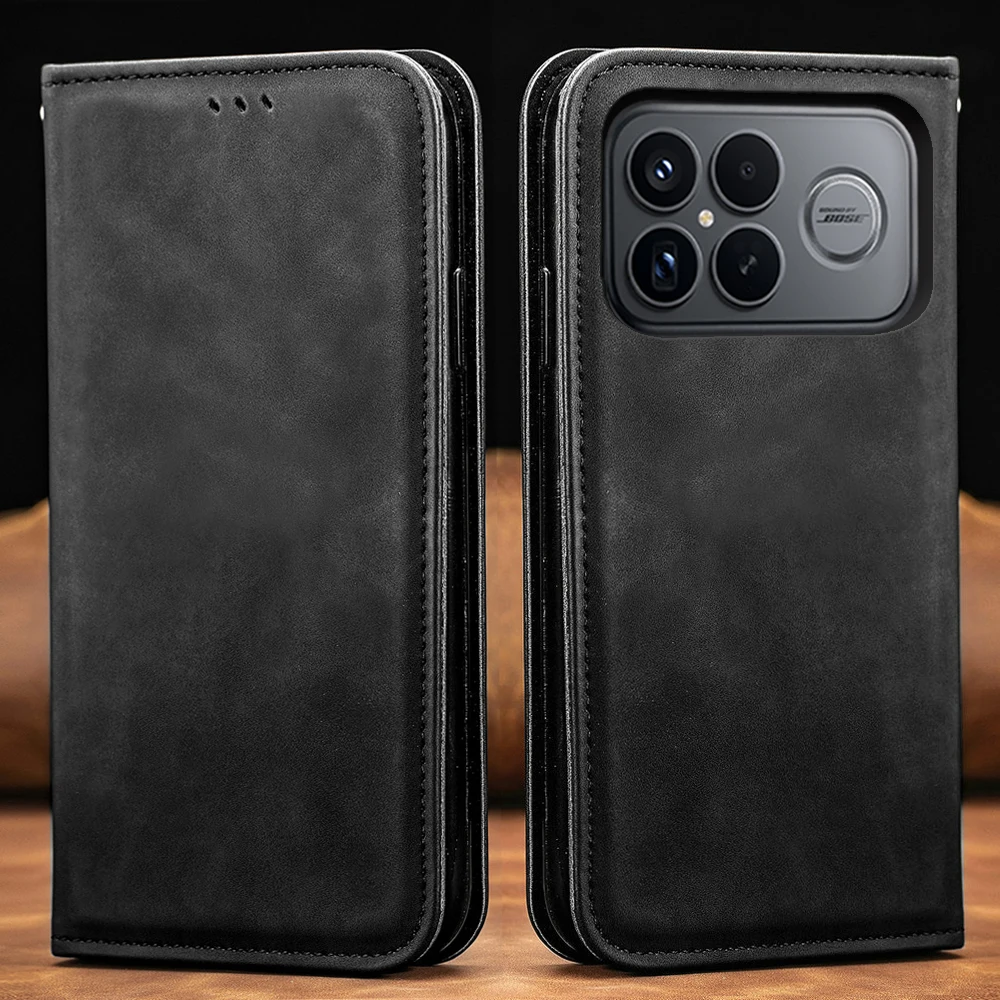 LUXUS FALL Für POCO F8 Ultra 5G Flip-Cover Magnetische Leder Brieftasche Stand Buch Haut Poco F8 Pro Fall PocoF8 F8Ultra Telefon Funda