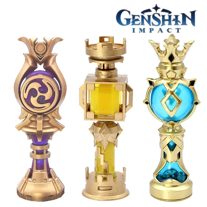 New Genshin Impact Weapon 9cm Thor Gnosis Anime Game Toys Kawaii Novel Collection Holiday Toys For Children Boys Birthday Gifts