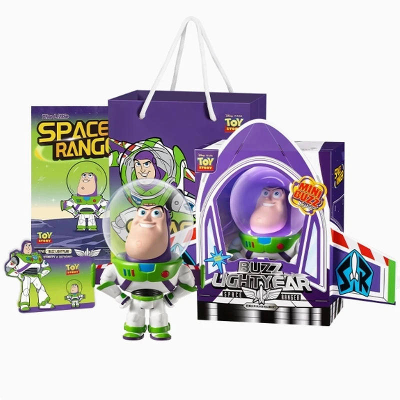 Buzz Lightyear bulle tête Led jouet à la mode lumière Toy Story Disney Figurine à collectionner boîte aveugle jouets périphériques cadeaux pour enfants