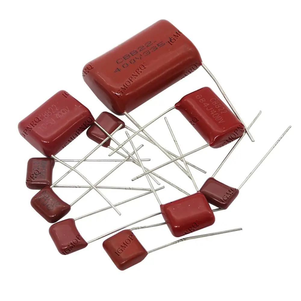 キット 50PC=10 値 * 5 個金属化ポリエステルフィルムコンデンサ CBB 詰め合わせキット 400V 10nF 〜 3.3UF igmopnrq
