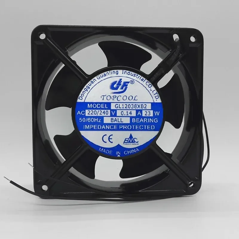 

Вентилятор охлаждения для сервера TOPCOOL GL12038XB2, 220В, 0.14А, 120x120x38мм, 2-проводной