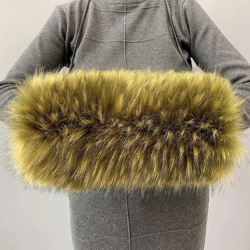 Lady Imitation Faux Fox Fur Hand Warmer Soft Thicken Gloves Plush Hand Muff  Unisex Fluffy Pillow Soft Plush Arm Sleeve