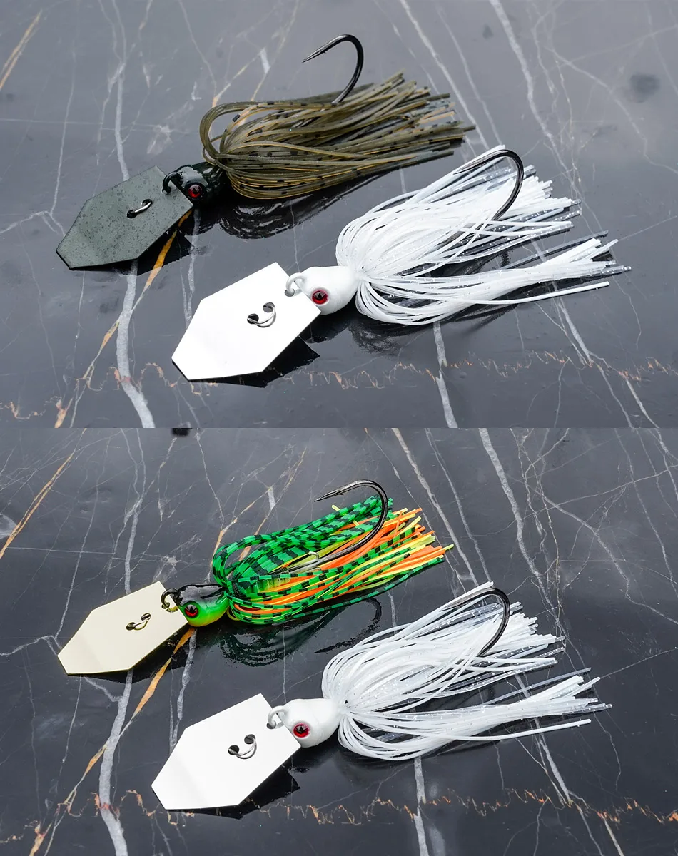 NOEBY Chatterbait 10,5 g 14 g 21 g 28 g 35 g Custom Bladed Jig Wire Bait Needle Stinger Hook Power Wobbler Bass Pike Fishing Lures – Detail 9