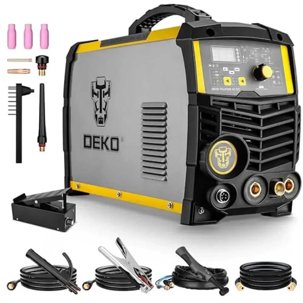

250A AC/DC Inverter TIG/MMA Welder with Foot Pedal IGBT VRD Function Carbon Steel Stainless Steel Copper Aluminum Alloys Compact