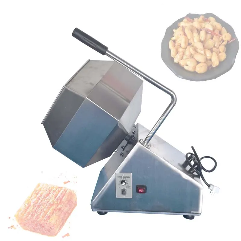 

Potato Chips Powder Octagonal Snack Seasoning Mixing Mixer Machine Broad Bean Peanut Seasoning Coating Machine Small