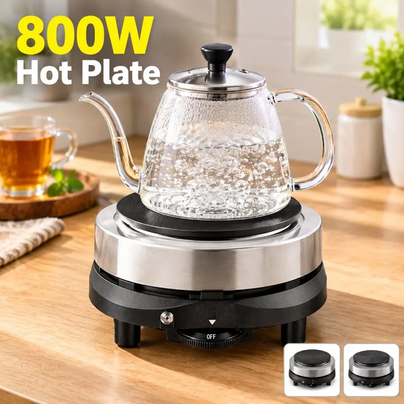 800W Electric Radiant Cooker Household Compact Heating Platform Brew Tea Coffee Moka Pot Warm Beverage Maintain Constant Heat