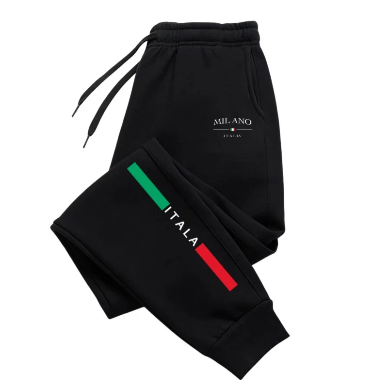 2025 Hot Sale Italy Print Sweatpants High Quality Male Daily Casual Sports Jogger Pants All Season Home Outdoor Comfort Trousers