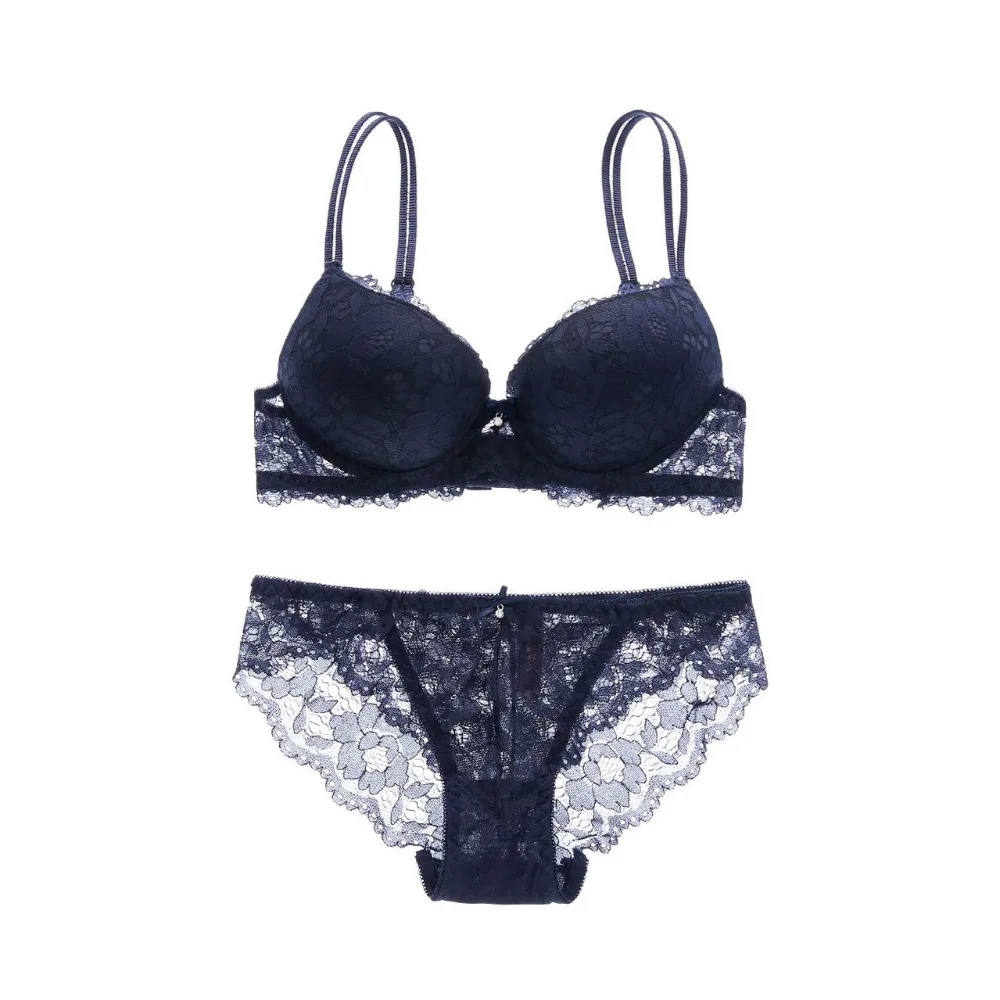 

Sweet Mesh Lace Flower Bra Low Waist Bowknot Bra Panties Set Intimates Non Slip Seamless Underwear Set Beach