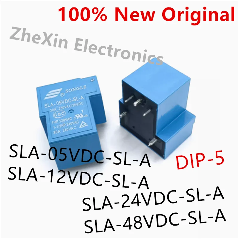 10PCS/Lot   SLA-05VDC-SL-A 、SLA-12VDC-SL-A 、SLA-24VDC-SL-A 、SLA-48VDC-SL-A    DIP-5     New original power relay