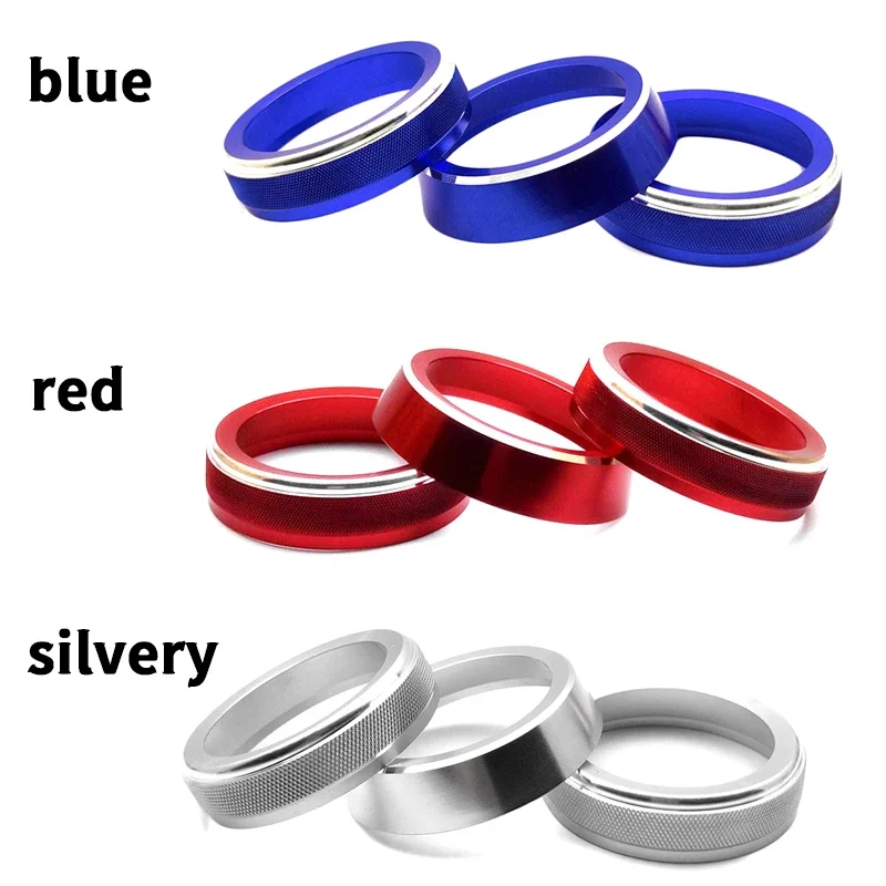 3pcs Car Air Conditioning Knob Ring Stickers for Suzuki Jimny 2018-2020 Knob Decoration Cover Trim Set Auto Interior Accessories
