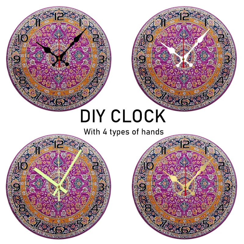 ساعة حائط بقشرة خشبية مستديرة مقاس 10 بوصة قابلة للاستخدام بنفسك - صامتة غير موقوتة، تشبه الفسيفساء - سهلة التجميع للمنزل والمكتب والغرفة
