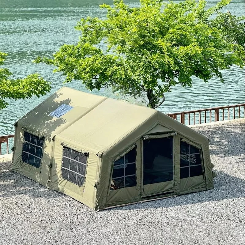 Large Family Waterproof Inflatable Air Tent Quick Automatic Opening One Bedroom for Camping Hiking Backpacking Beach House