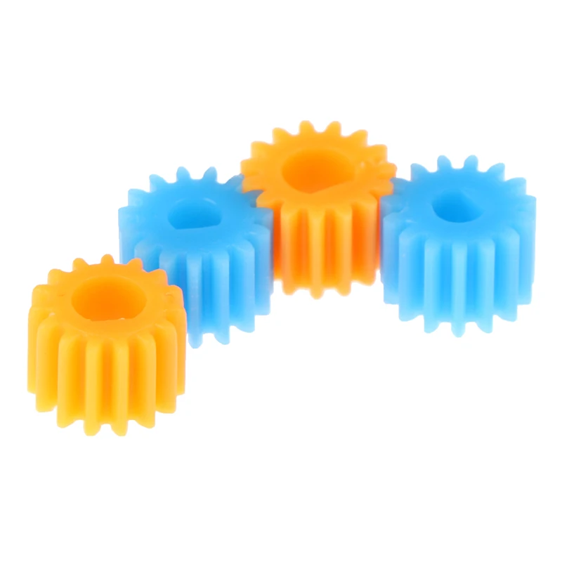10개입 내경 3/4mm D형 플라스틱 기어 15개 톱니 0.5 모듈 모터 커팅 엣지 샤프트 DIY 부품