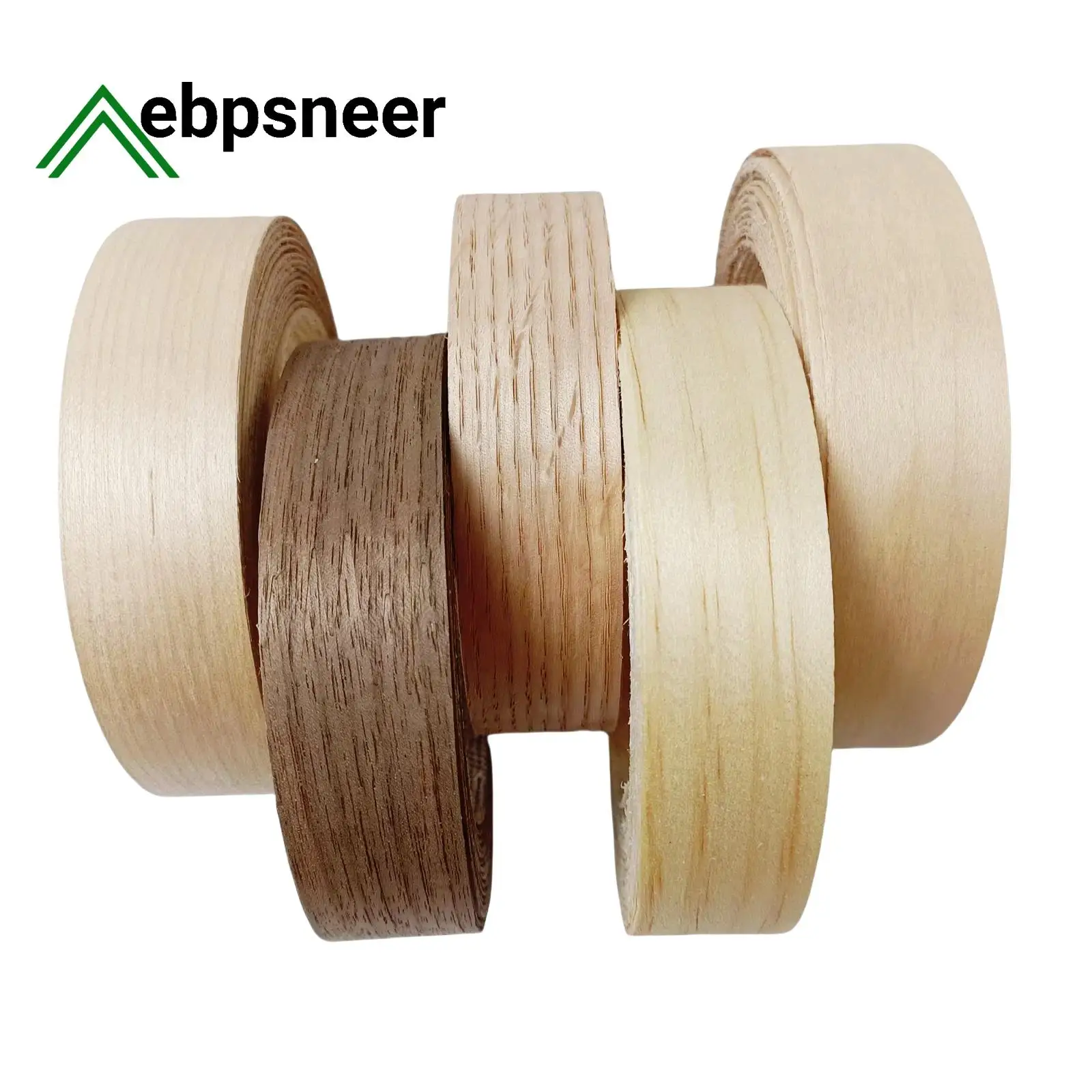 1 Inch Maple/Birch/Oak/Pine/Walnut/Cherry Wood Edge Banding Strip, Pre-glued Iron on Edging Band Wood Roll For Furniture