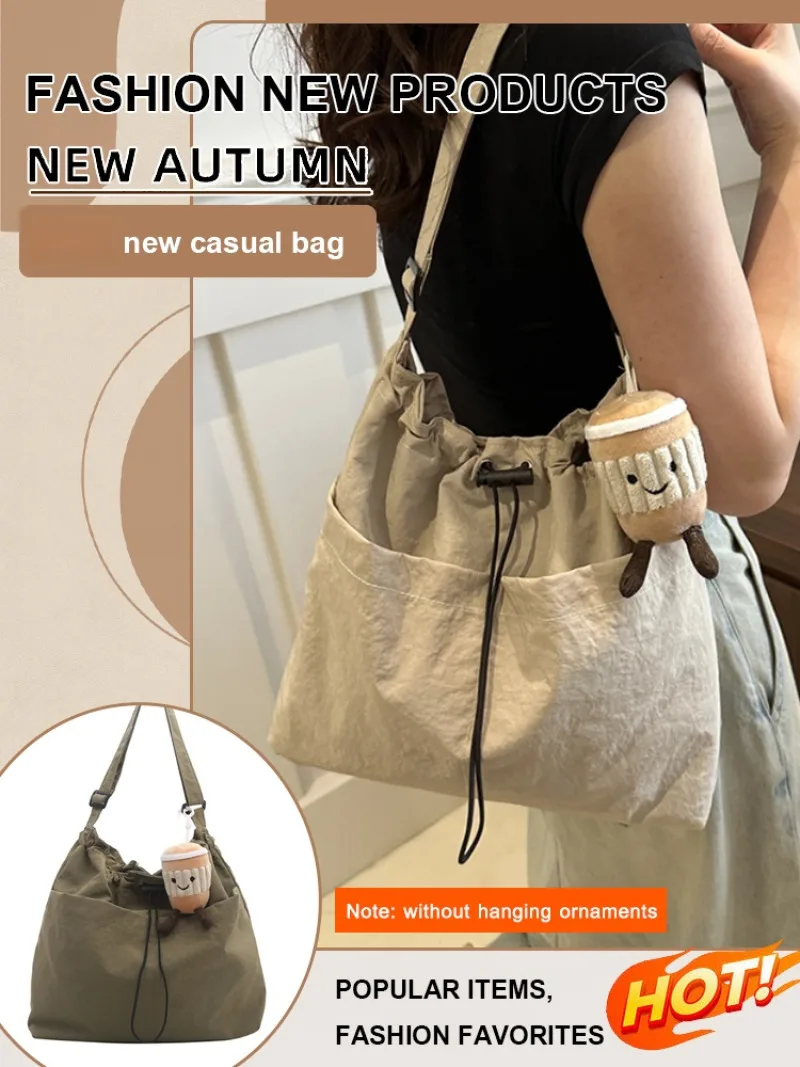 

Super Lightweight Casual Large Capacity Crossbody Bag Waterproof Nylon Casual Shoulder Bag Sling Bag Messenger Bag