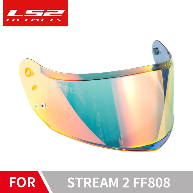 Original LS2 Visors STREAM Ⅱ FF808 Full Face Motorcycle Helmet Replace Lens Black Ididium Silver Visor Base 46 Moto Store