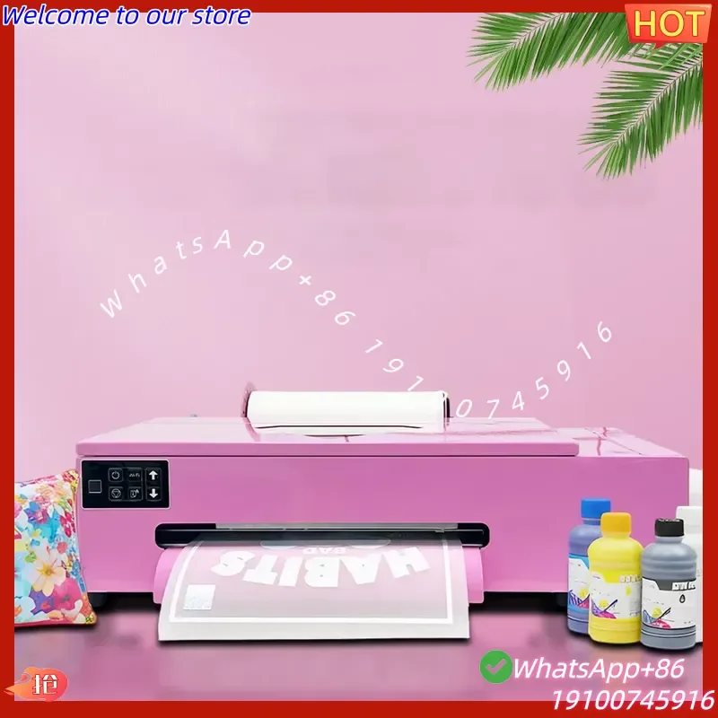 2026Hot DTF-L18050R DTF Printer XP600 F1080 Printhead Auto Cutter CMYK White Ink T-shirt Garment Textile Heat Transfer