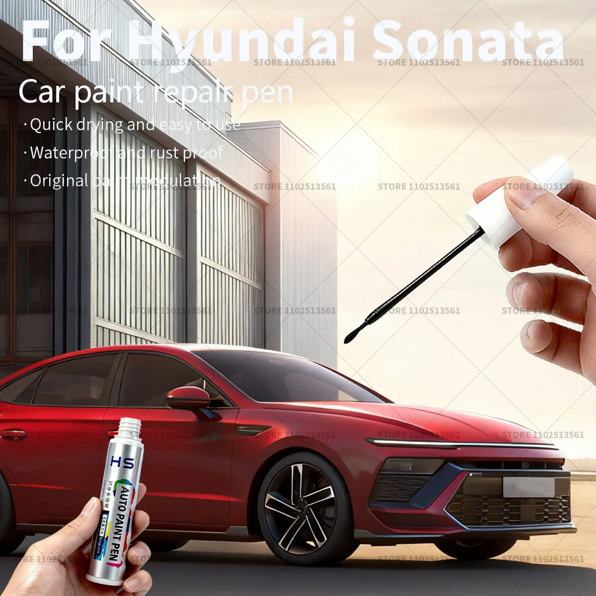 For Hyundai Sonata Car Paint Repair Pen Touch Up Scratch Remover DIY Auto Accessories Black MZH White PWT Silver T4M Gray T5R