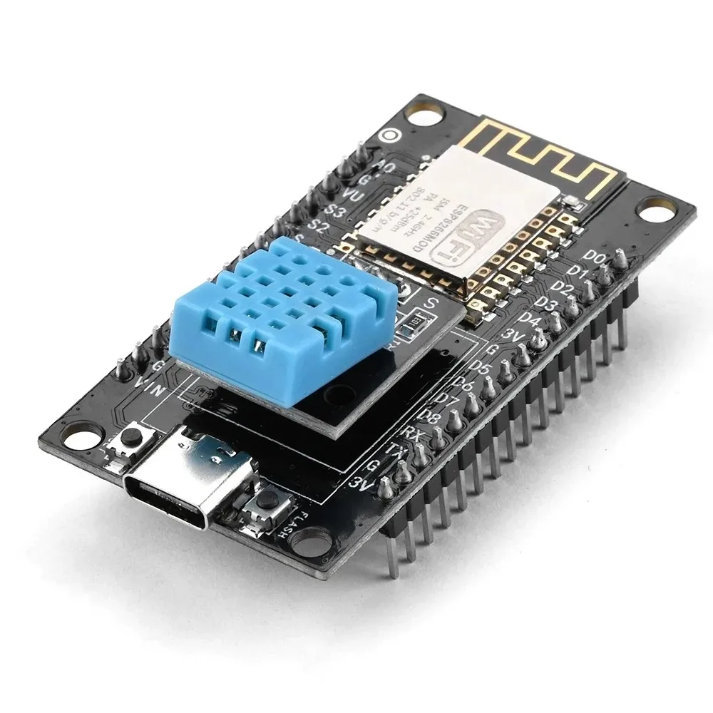 placa-de-desenvolvimento-nodemcu-esp8266-esp-12f-com-sensor-de-temperatura-e-umidade-dht11-ch340-usb-tipo-c-para-arduino