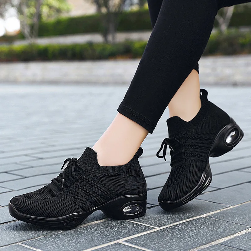 Fashion Sneakers Dance Shoes for Women ing Woven Mesh Comfortable Modern Jazz Dancing Shoes Girls Ladies Outdoor Sports Shoes