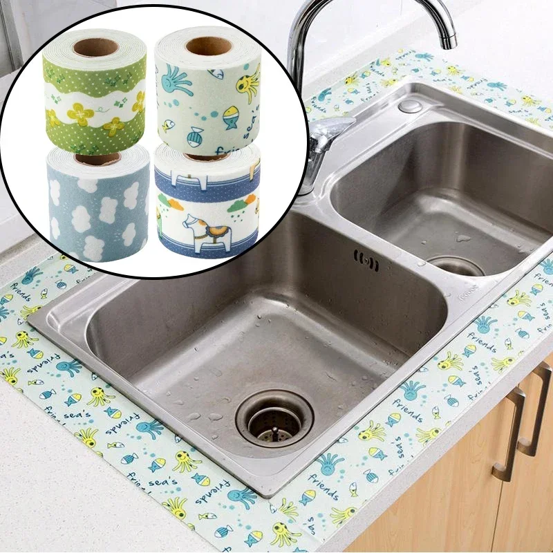 1/2pc Window Water-absorbing Sticker Countertop Waterproof Sticker Anti-mildew Stickers Sink Absorbent Sticker Reusable Washable