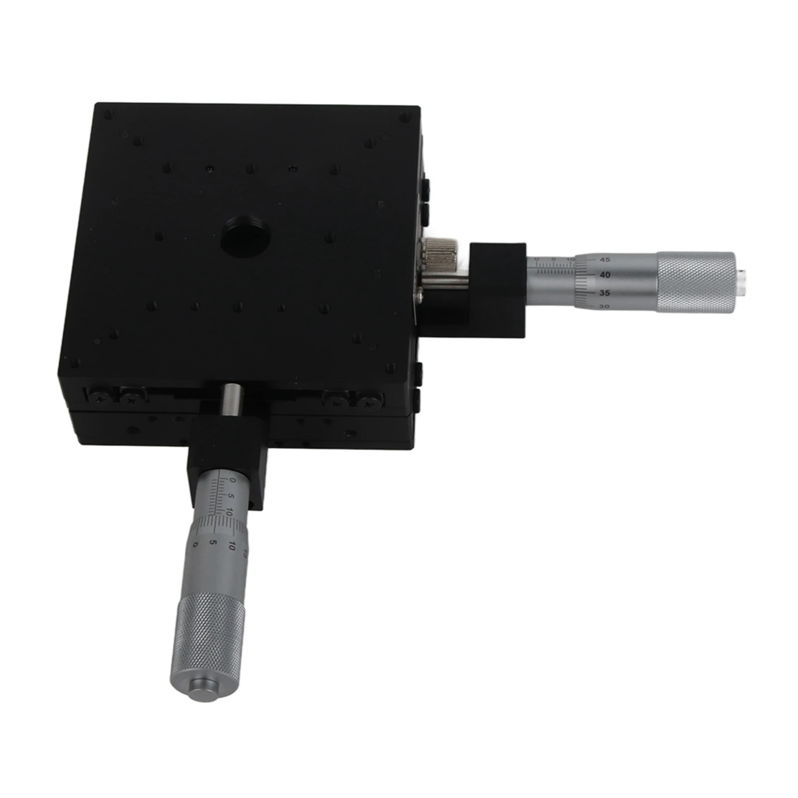 Linear Stage XY Linear Guide Sliding Track Micrometer Manual Slide Table Trimming Platform Cross Roller Guide 100*100*40mm