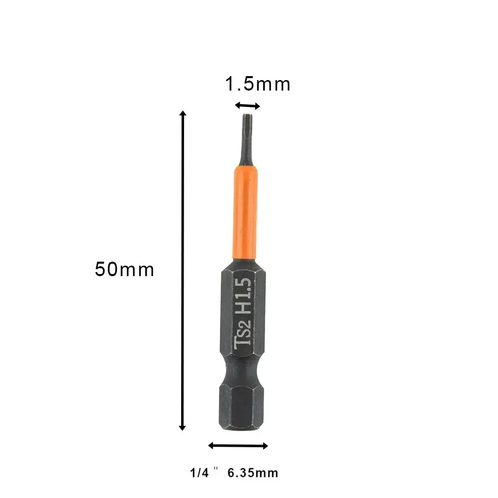 7 Types Hex Head Screwdriver Bit Quick Change Impact Driver Magnetic Screwdriver Drill Bits H1.5H2.0 H2.5 H3 H4 H5 H6