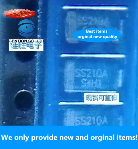 

50PCS 100% New original SS210A high power chip 2A100V Schottky DO214AC silk screen SS210A
