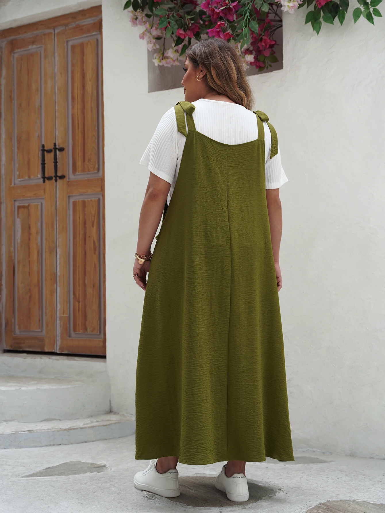 Trendy Sleeveless Halter Female Dress Loose Pleated Plus Size Women Clothing Elegant Vacation Casual Party Long Dresses