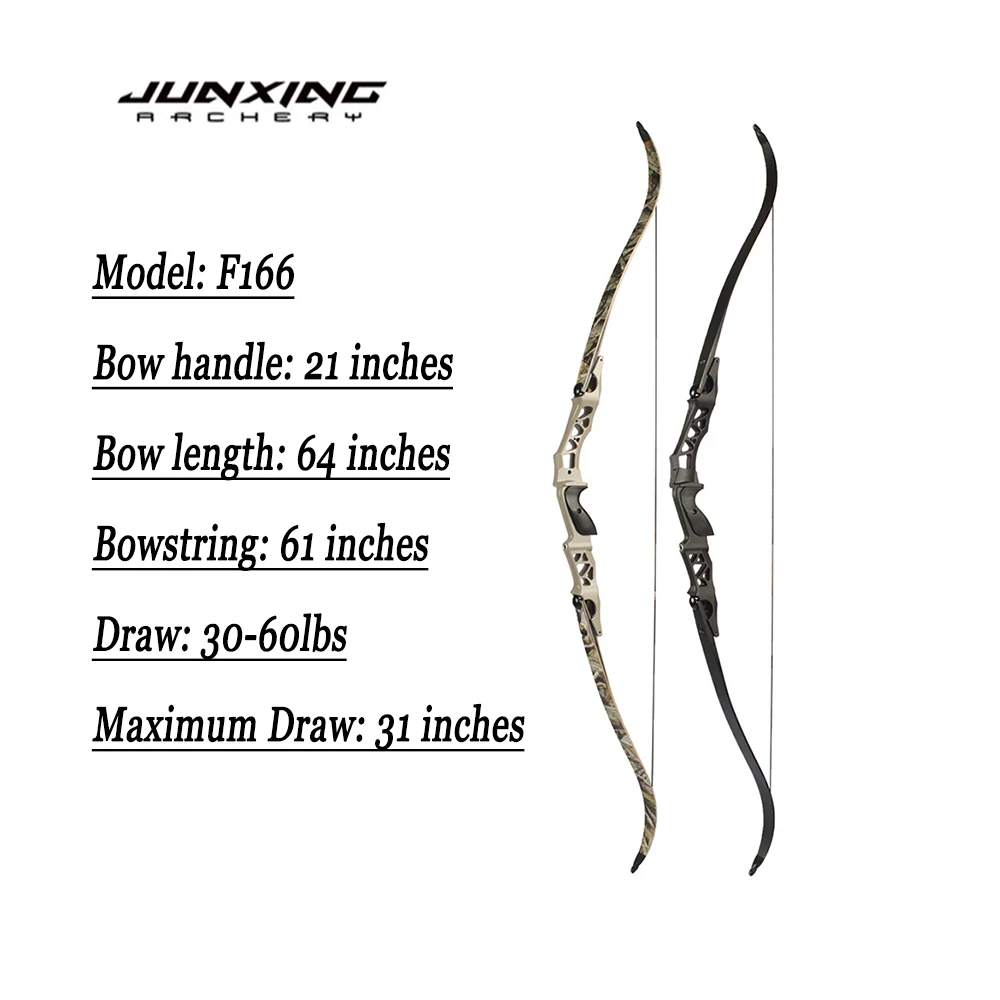 JUNXING F166 /167 Recurve Bow ILF Interface Archery Hunting Shooting Competition Bow