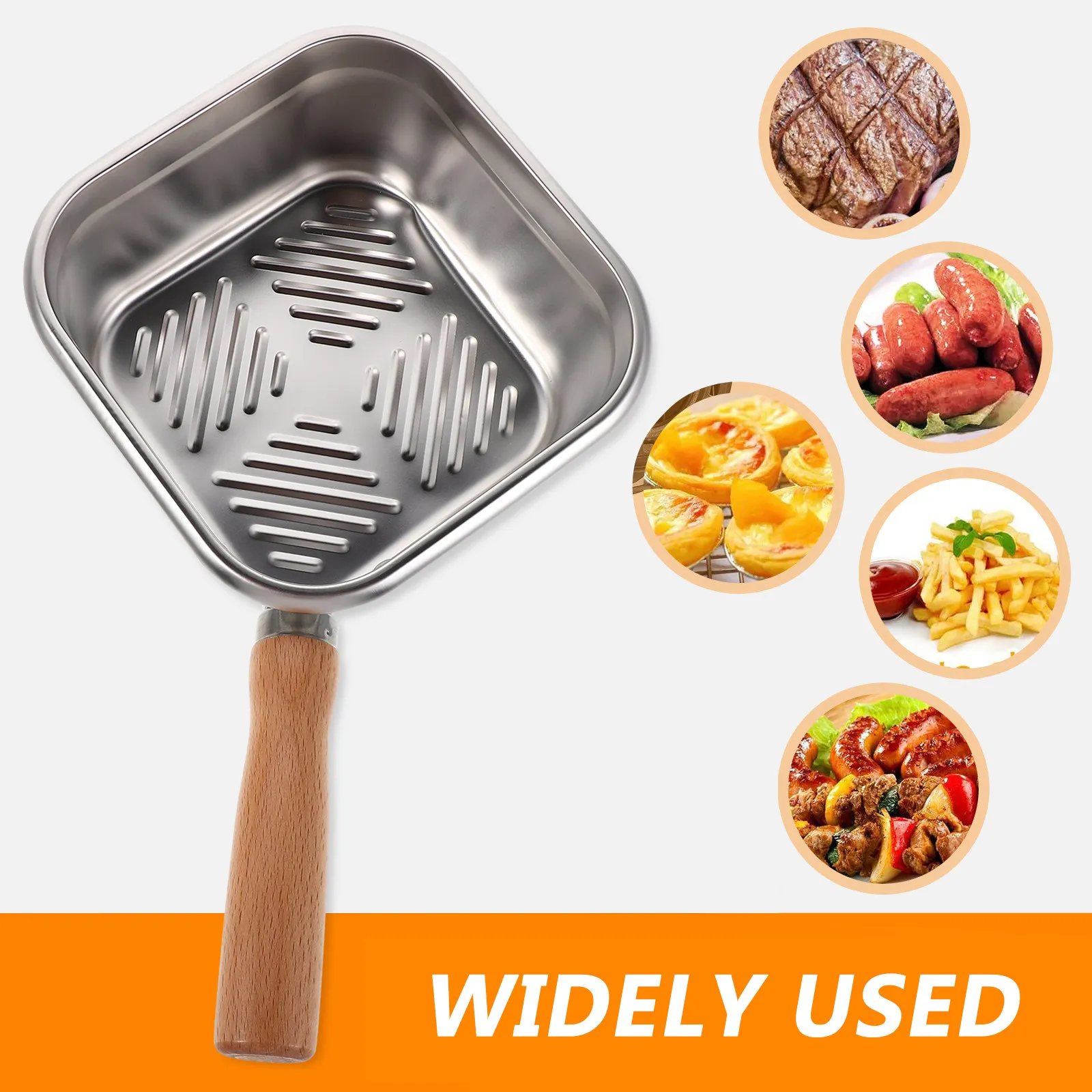 Portable Deep Fryer Pot: Mini Stainless Steel Frying Pan For Camping Picnics Small Kitchens Multifunctional Oil Fryer With view 3