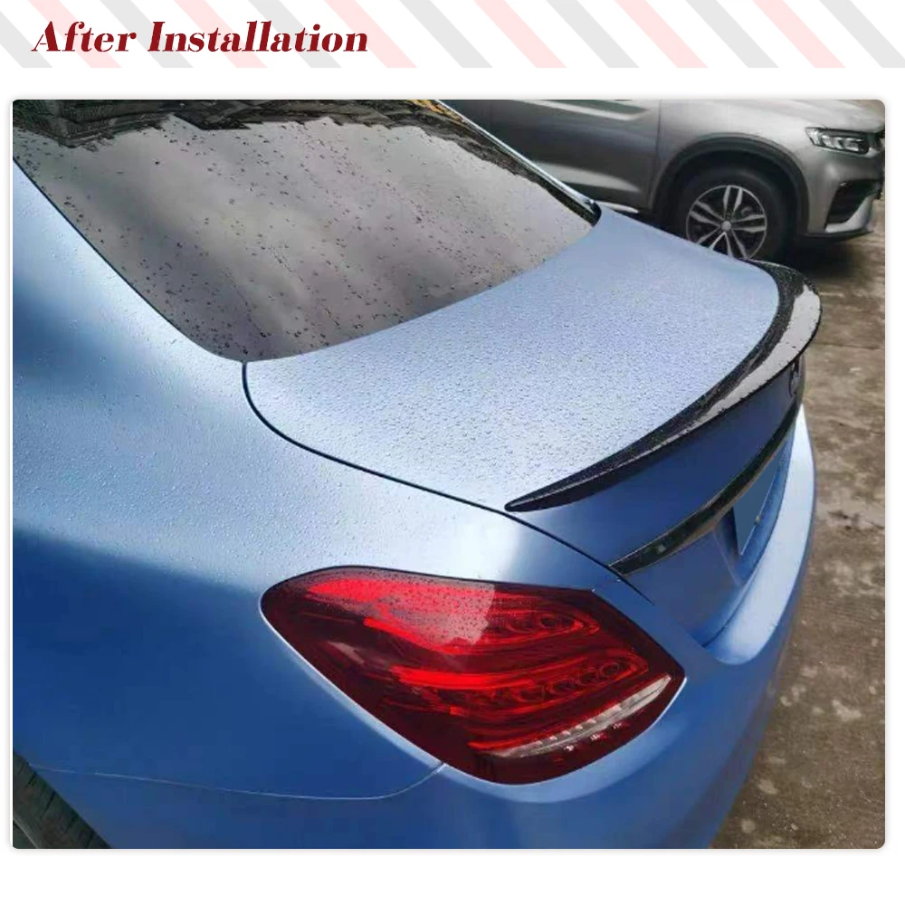 Rear Spoiler Suitable for Mercedes C-Class W205 Car Rear Wing Spoiler Lip for Car Tuning ABS Glossy Black Wing Lip