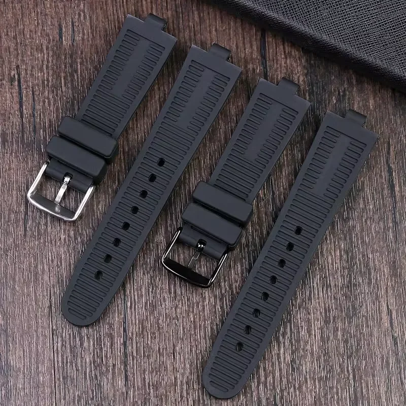 For Bvlgari DIAGONO Raised Mouth Waterproof and Sweat Proof Silicone Watch Band Men's 22-7mm Black Watch Accessories Strap
