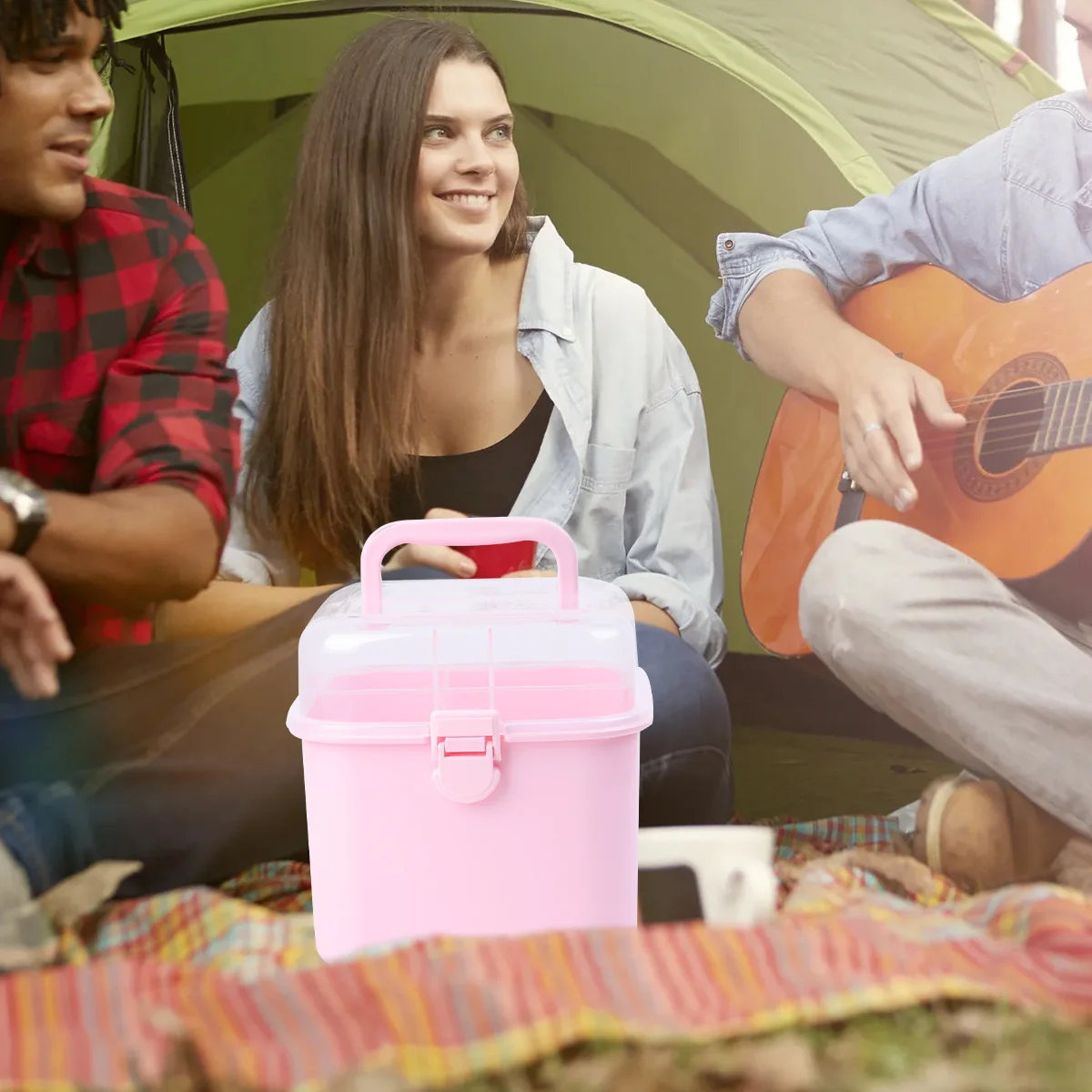 1 قطعة حالة الطب في حالات الطوارئ البلاستيك دائم خفيفة الوزن سعة كبيرة المنظم قابل للتركيب السفر صندوق الإسعافات الأولية حريزعلى الأطفال #6