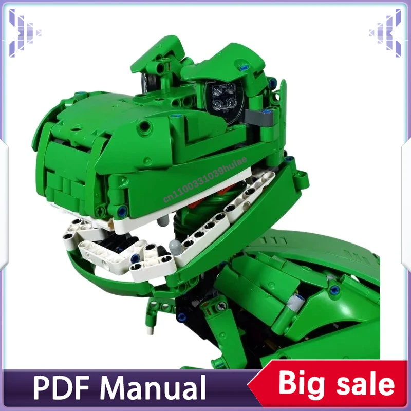 

Giant Tyrannosaurus Dino MOC Building Bricks, Creative Fierce Carnivorous Dinosaur Model For Adult Collectors Decor