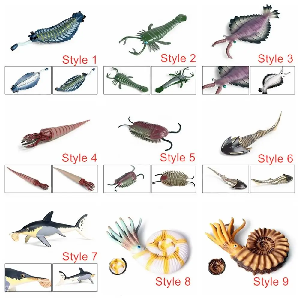 Prähistorische Ozean Tier Figur Simulation Anomalocaris Marine Leben Figuren Alte Pädagogische Trilobite Figur Kind Spielzeug