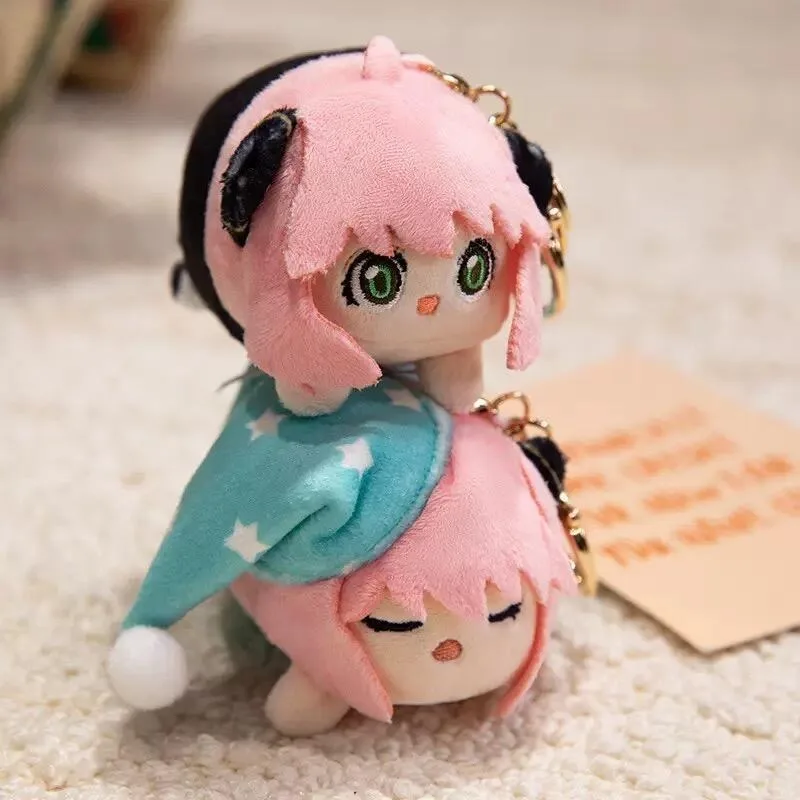 

Kawaii аниме SPY×FAMILY мини-плюшевый брелок Anya Forger, мягкая сумка, очаровательное украшение для склонного положения, брелок для девочек, кулон, подарки