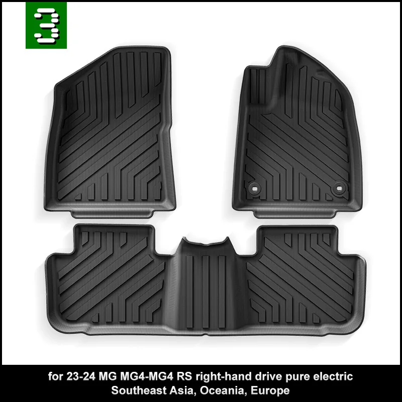 

Car Trunk Mat For MG MG4 RS 2023-2024 TPE Car Floor Mats All Weather Rear Trunk Pad Cargo Liner Seat Back Anti Dirty Pads