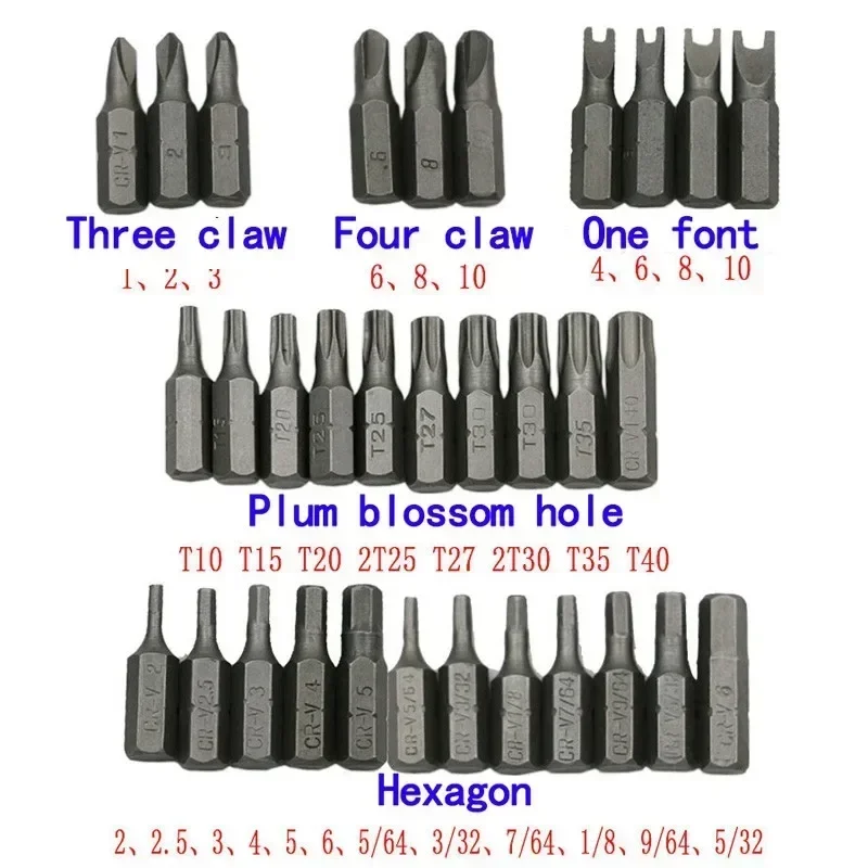 33PC Magnetic Extension Bit Holder Screwdriver Bits Set Quick Release Bit Holder For Electric Screwdriver Hollow/Solid Head