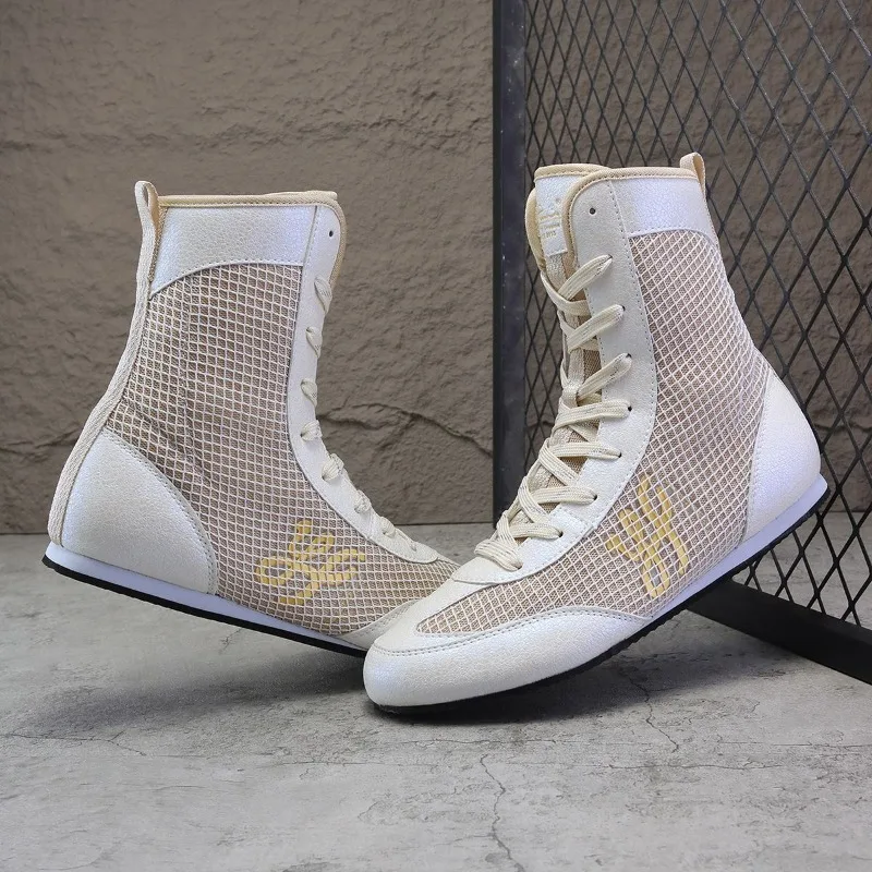 2026 Hot Fighting Shoes For Men Women Black White Wrestling Boots Comfortable Boxing Shoes Unisex