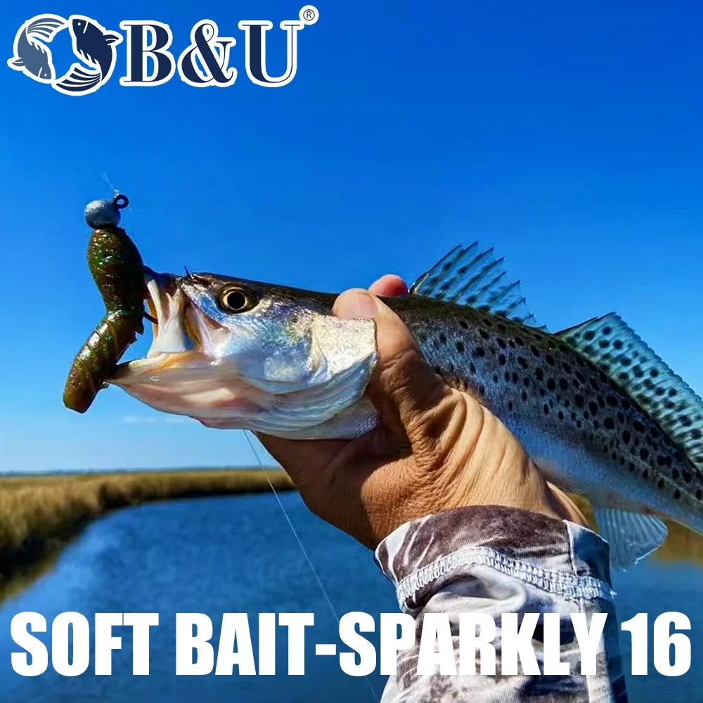 B&U 63mm/80mm Sinking Soft Lure Artificial Fishing Lures Sea Worms Earthworm Fishing Tackle Soft Lures