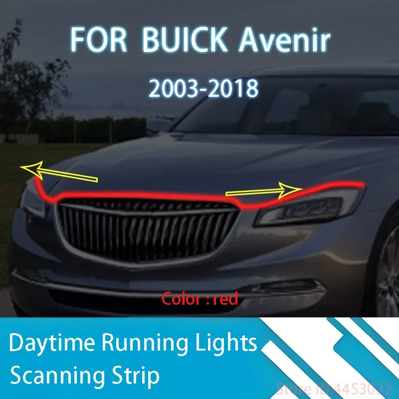 DRL Start Scan Strips Light FOR	BUICK	Avenir	2003-2018	  Car Hood Light   Decorative Ambient Lamp 12V 59 Inches Waterproof