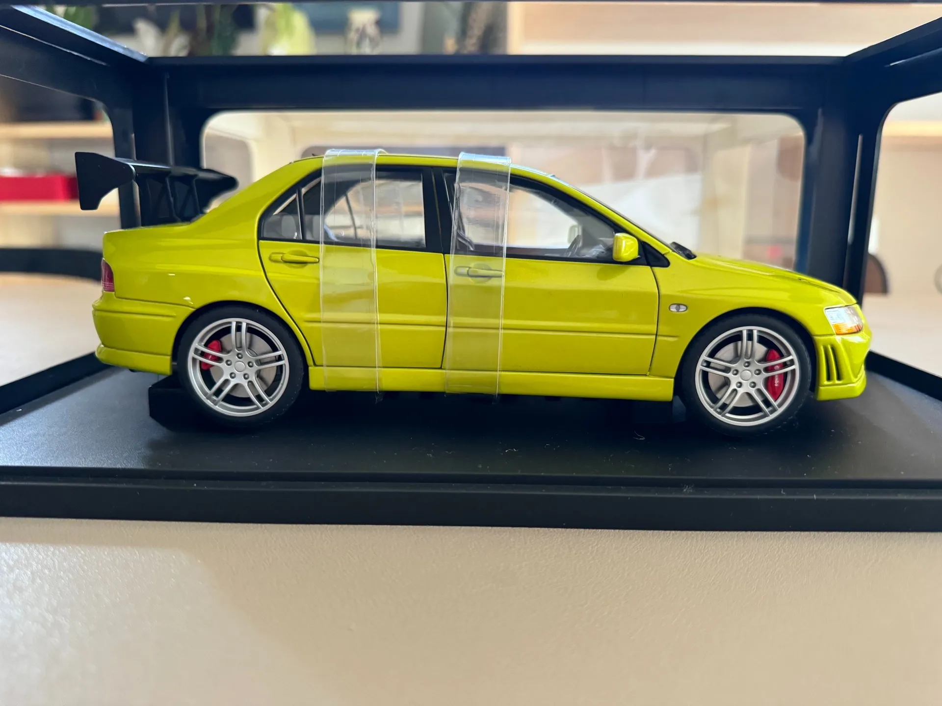 Autoart 1:18 Lancer Evo VII Yellow Simulation Limited Edition All Open Alloy Metal Static Car Model Toy Gift