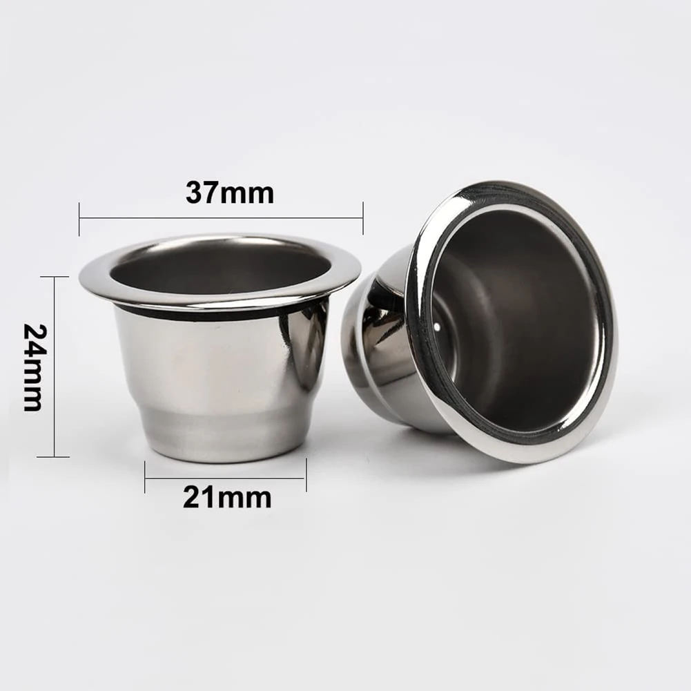 ABBO-Reusable Coffee Pods Refillable Coffee Capsules Stainless Steel Reusable Pods with Lids Fit for Nespresso Coffee Machine